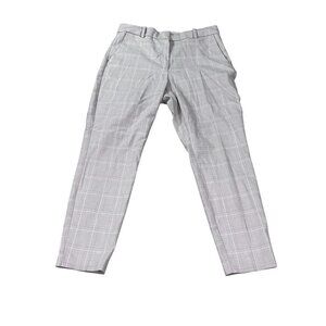 H&M Womens Plaid Trousers Beige Size 10